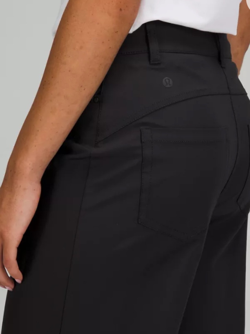 Lululemon Athletica Black City Sleek 5Pkt Wide Leg Pants, Size 28, NWT - Picture 6 of 11